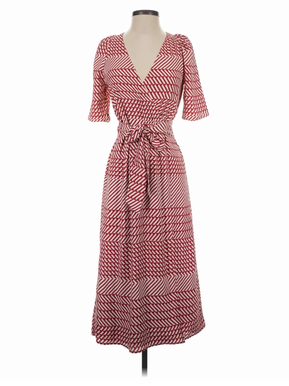 Joie Anthropologie wrap waist midi dress